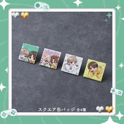 YJげーみんぐ。3周年記念 スクエア缶バッジ