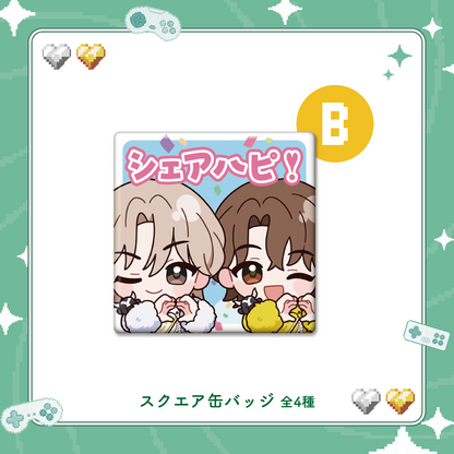 YJげーみんぐ。3周年記念 スクエア缶バッジ
