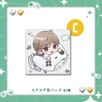YJげーみんぐ。3周年記念 スクエア缶バッジ